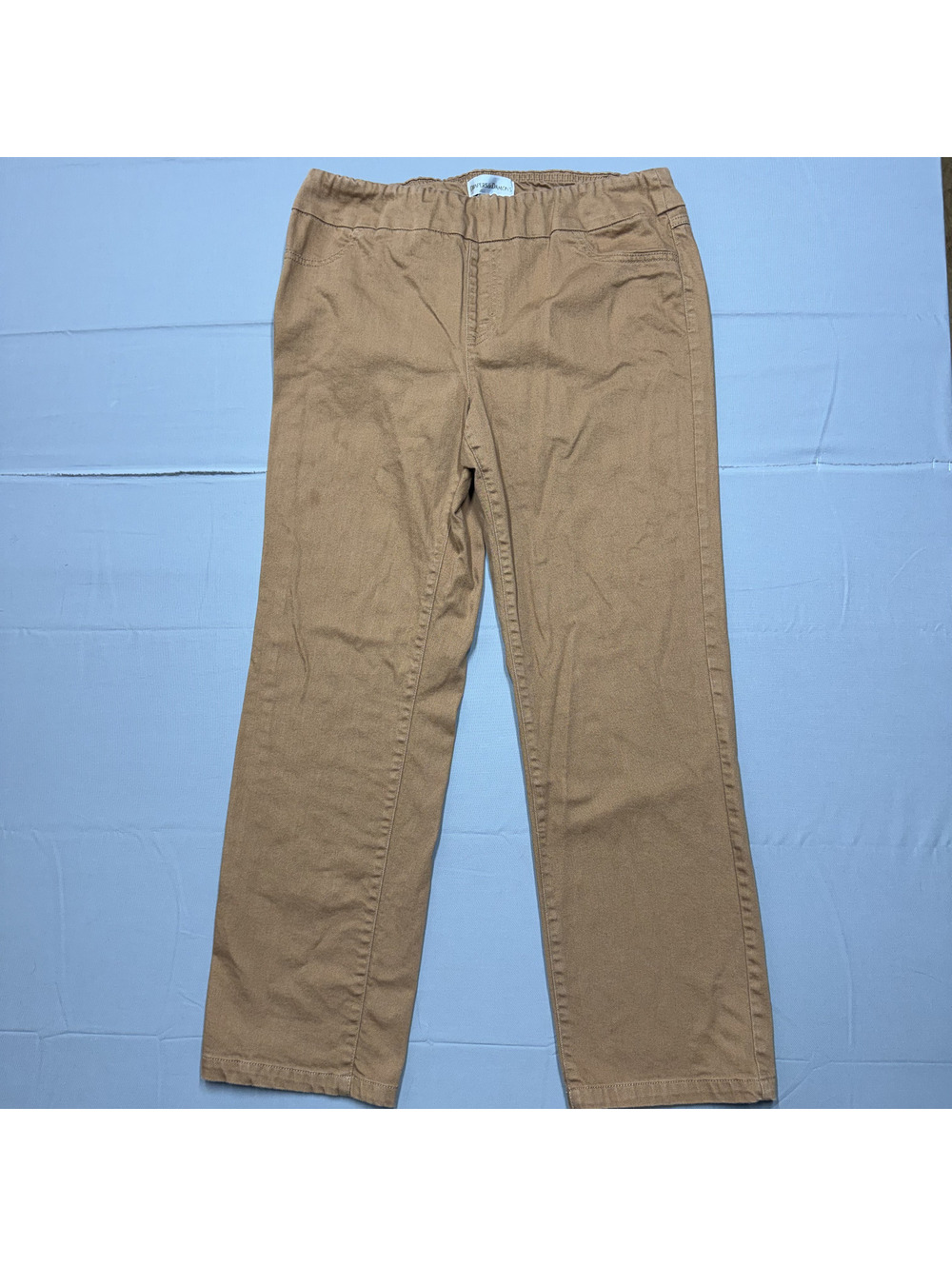 Drapers & Damons Womens Pull On Cotton Stretch Pants PM Brown Casual Classic